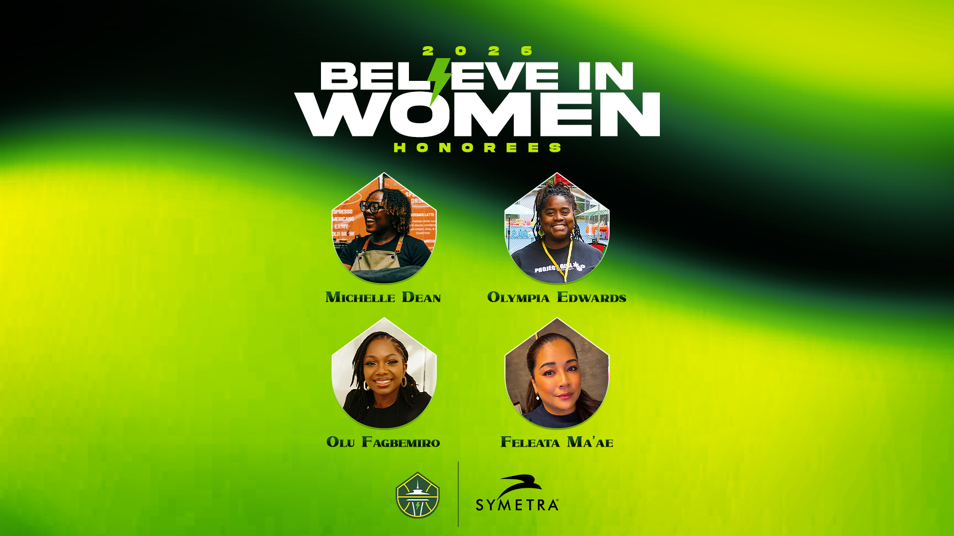 Seattle Storm Names 2026 Believe in Women Honorees